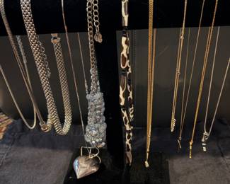 Costume jewely:  Sterling and gold filled
