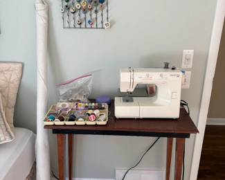 Sewing machine with notions