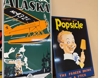 Vintage (1992) reproduction enamel signs