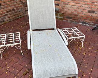 Chaise lounger and a pair of ottomans