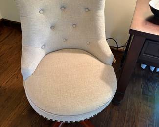 Swivel upholstered desk chair