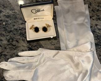 Evening gloves and cuff links
