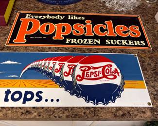 Vintage (1992) reproduction enamel signs