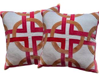 Leather and Linen pillows