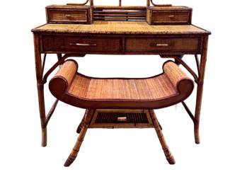 Fabulous Chinoiserie Desk and stool!