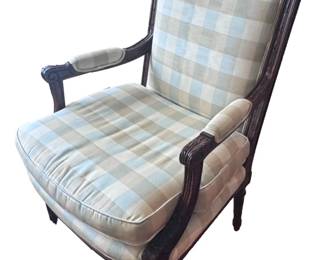 Moire Silk French Antique Chair