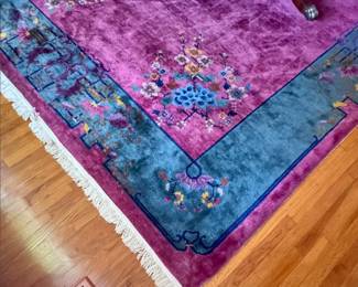 art deco chinese wool rug