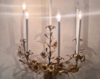 Gilt Tole Sconces