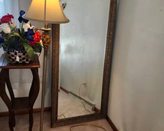 Great Floor Lamp Tall Mirror, Wood Table