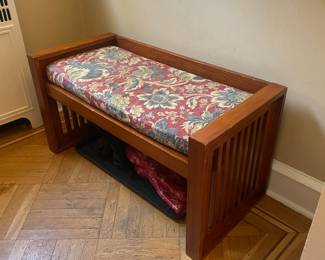 Vintage Mission Style Spindle Bench