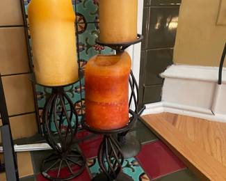 Vintage Wrought Iron Candelabra