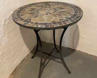 Vintage Mosaic Top Bistro Table