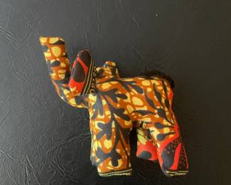 Vintage Fabric Elephant Figurine