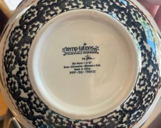 Temp-tations Old World Black 1.0 QT Nesting Bowl Set