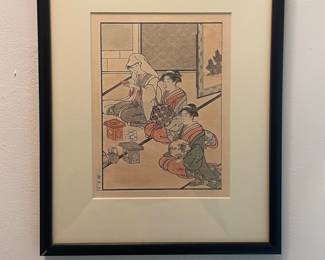 Katsukawa Shuncho Style Woodblock Print, Dated 1900