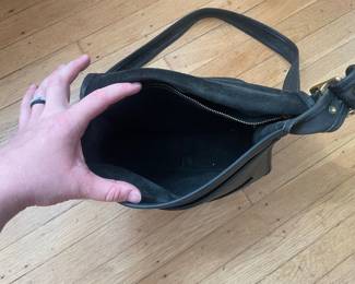 Vintage Coach 9525 Stewardess Bag Black Leather