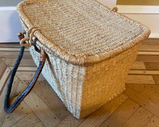 Woven Wicker Picnic Basket