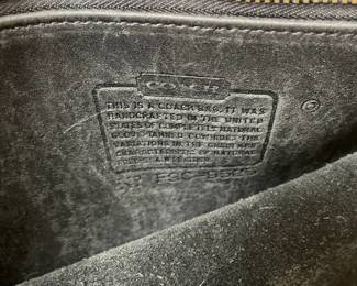 Vintage Coach 9525 Stewardess Bag Black Leather