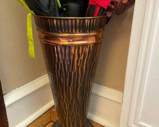 Vintage Hammered Copper Umbrella Stand, Mid-Century