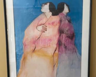 Vintage R.C. Gorman Signed Lithograph "Mother and Child"
