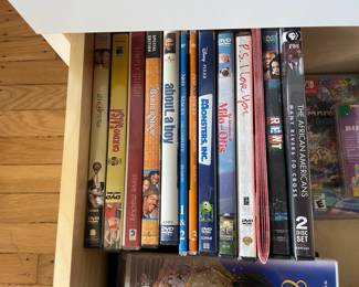 Collection of Media (Vinyl Records, CDs, and DVDs)