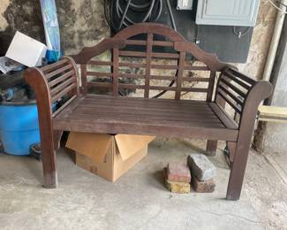 Vintage Lutyens Style Hardwood Garden Bench