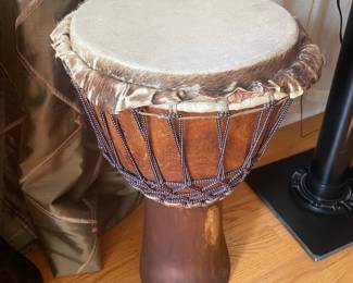 Hand-Carved Djembe Drum