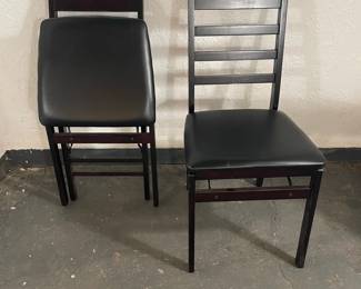 Cosco Contoured Back Wood Folding Chair with Vinyl Seat