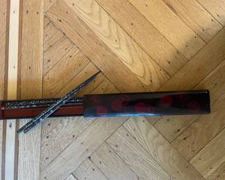Vintage Japanese Tsugaru Lacquerware Chopsticks and Case