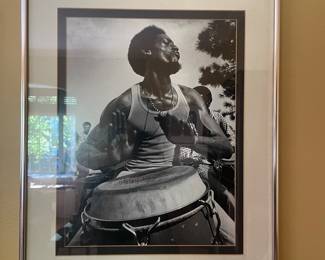 Vintage Black and White Photograph of Bobby Matos, Latin Jazz Percussionist