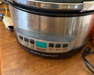 Cook's Essentials programmable pressure cooker in stainless steel