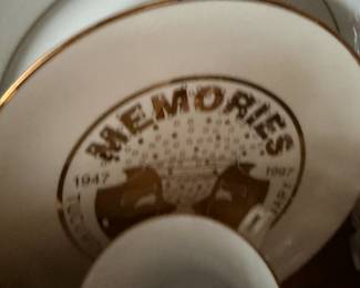 Memories 1947-1997 commemorative gold rimmed porcelain plate