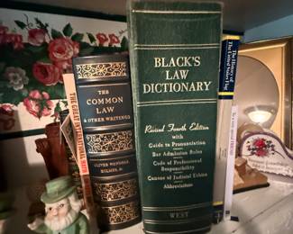 Black's Law Dictionary revised fourth edition and law book collection