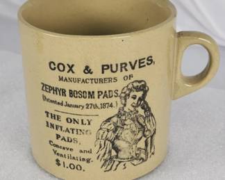 309h Vintage risque English Cox Purves ceramic mug