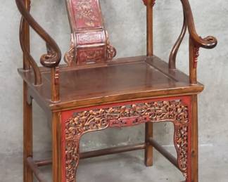 137 19th century Chinese hand carved walnut and pine
