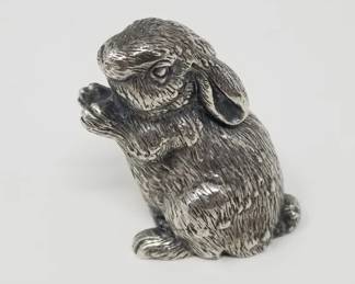 19 Vintage Faro Italy sterling silver rabbit figurine