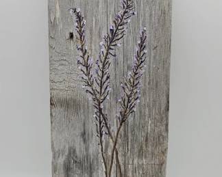 499h ForagedDecor carved and painted lavender on