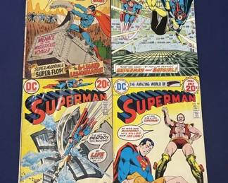 404h Lot of vintage Superman comics books