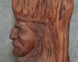 184 Vintage hand carved Native American sculpture