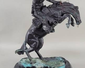 497 Frederick Remington Bronco Buster bronze