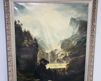 454 A. Bierstadt vintage oil on canvas