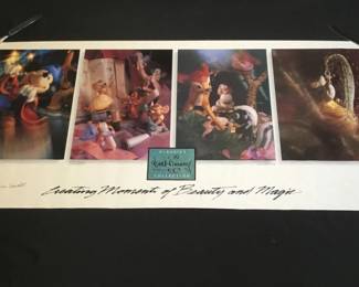 352h Walt Disney poster signed by Sherri Vandoli