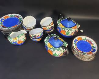 317 Art Deco Phoenix china Moravian art style tea set