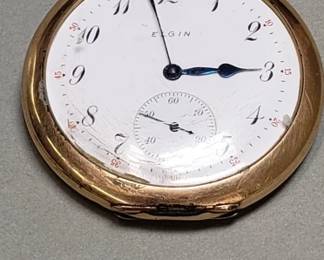 176 Antique Elgin gold filled pocket watch