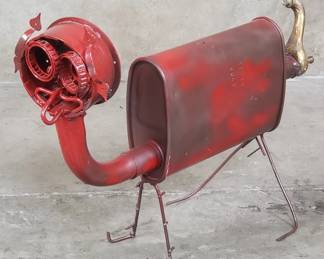 86 Vintage metal art sculpture