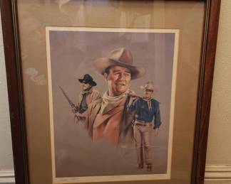 330h Vintage John Wayne The Duke hand signed