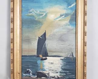 574 Antique G. Daelaman signed oil on canvas