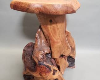 478 Rust natural cedar wood side table