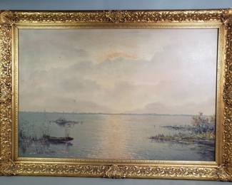 97 Louis van Veen signed Impressioniststyle oil on