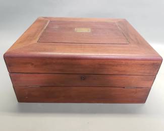 480 Antique mahogany storage box